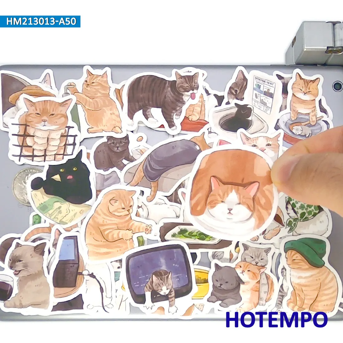 Cute Cat Stickers, Lovely Kitty, Cartoon Graffiti Style, Funny Animals, for DIY Creative Decoration, Sticker Toys, 20/30/50PCS