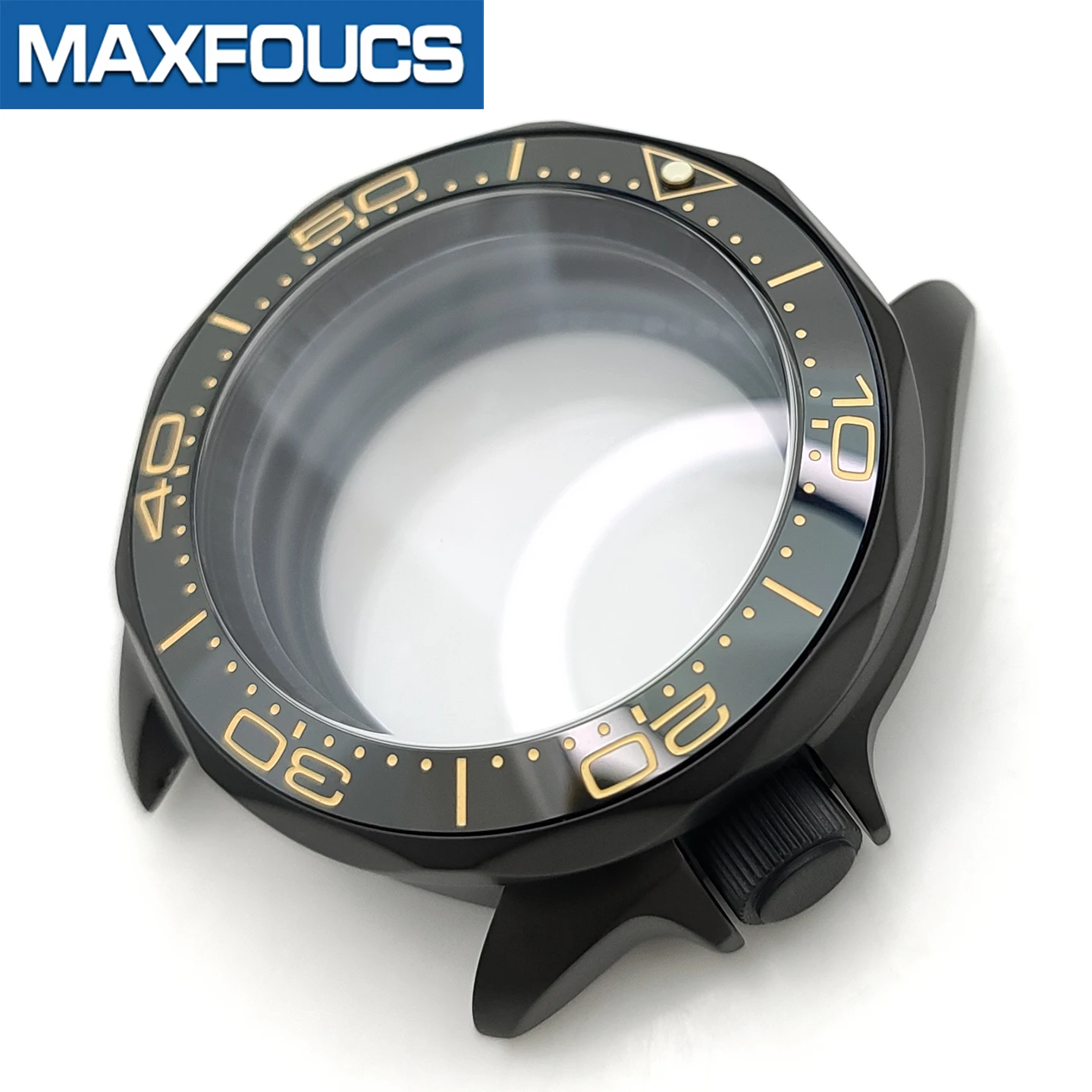 Sea/Master SKX 3.8 Uhrengehäuse-Set, schwarz matt, passend für NH35/NH36/NH34 MOD-Uhrengehäuse, Teile, Saphirkrone, individuelles Zubehör – Detail 14