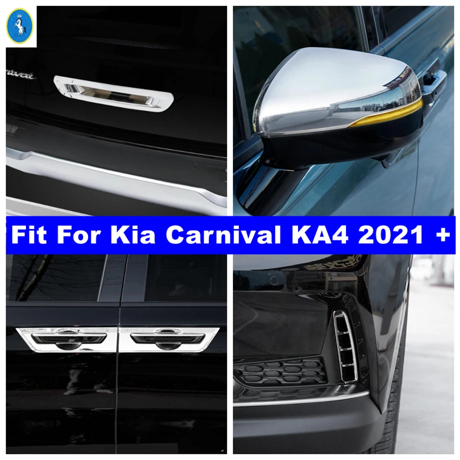 

Front Fog Lights Eyebrow / Rearview Mirror / Door Handle Bowl Cover Trim For Kia Carnival KA4 2021 - 2024 Exterior Accessories