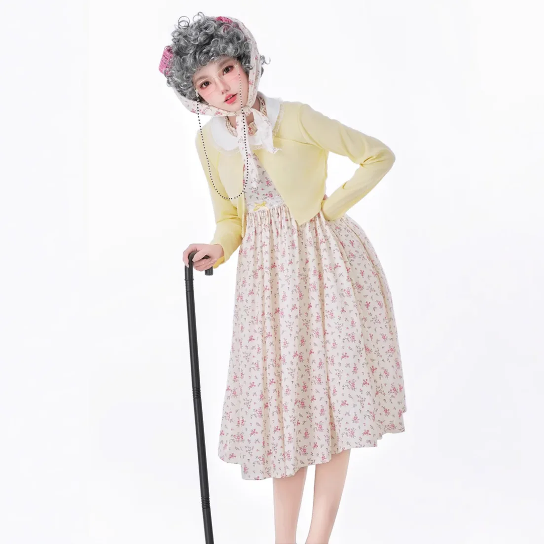 

Костюм для женщин в стиле Loween Andma, с цветочным дизайном, для школы, 00 Days, китайское производство, осень 2025