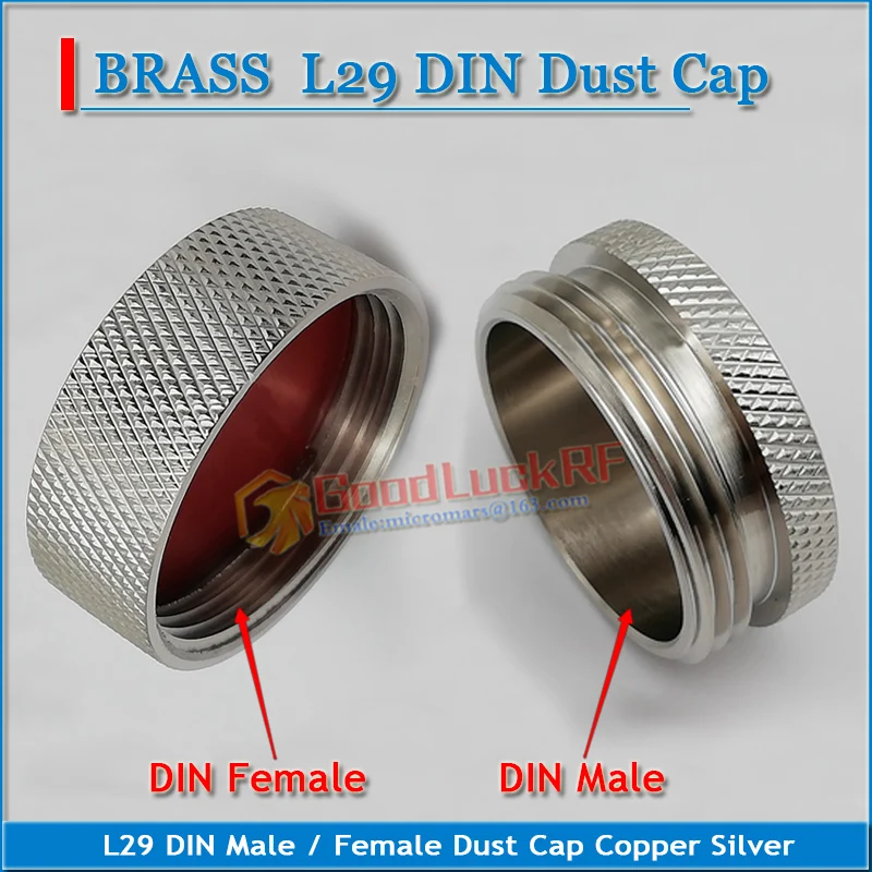 

L29 7/8 7/16 DIN Male Female Dust protection cap Resistor Protective Cap RF coaxial Terminator Protective Cover Copper Adapters