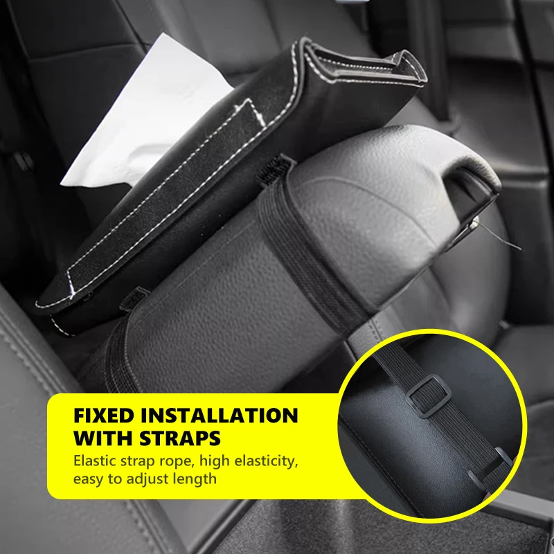 Leather Car Sun Visor Tissue Organiser Box Multifunctional Interior Auto Accessories For Skoda Octavia A5 A7 RS Fabia Superb view 2
