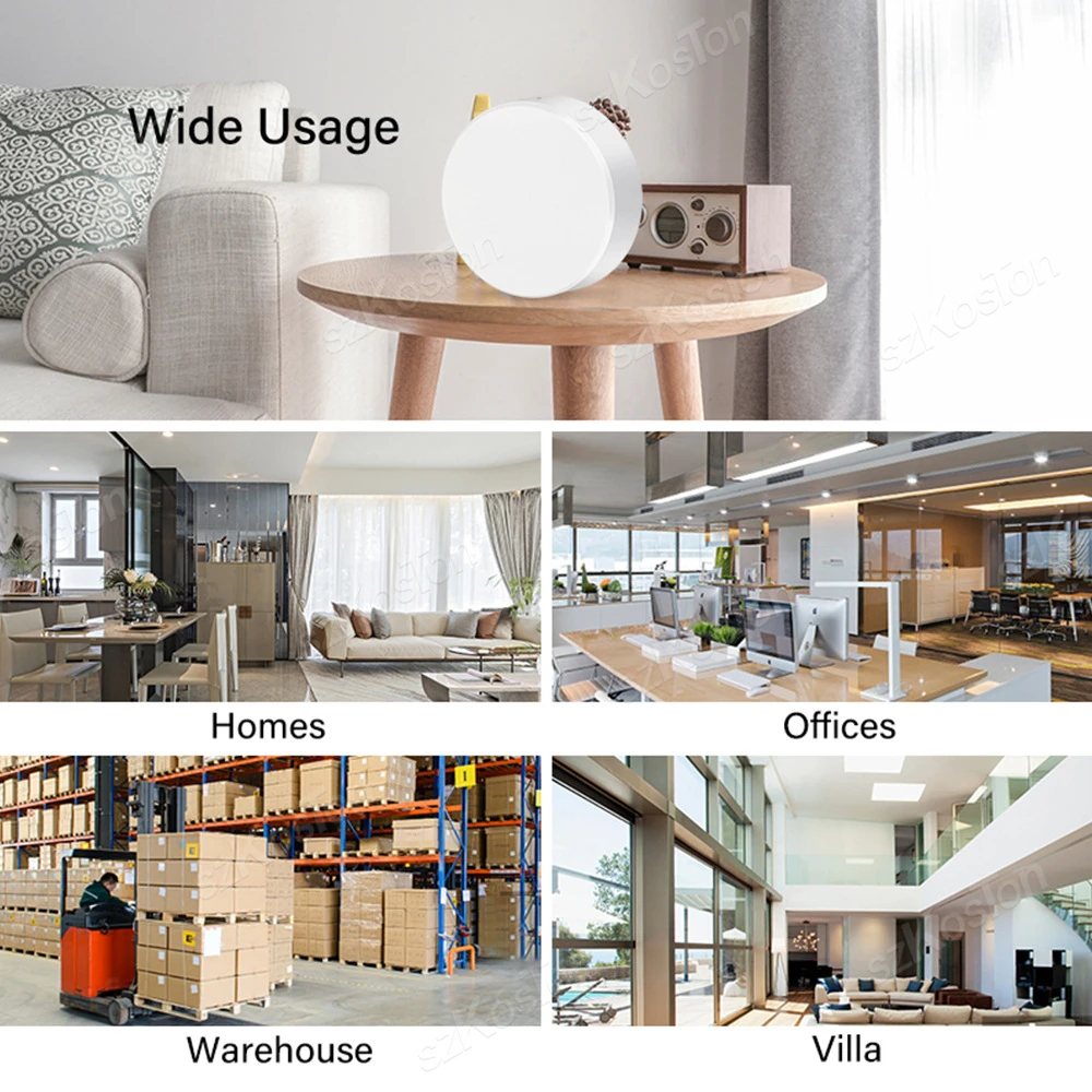 EWeLink App ZigBee Temperature Humidity Sensor Indoor Thermometer for SmartThings Zigbee2MQTT Home Assistant Alexa Google Alice