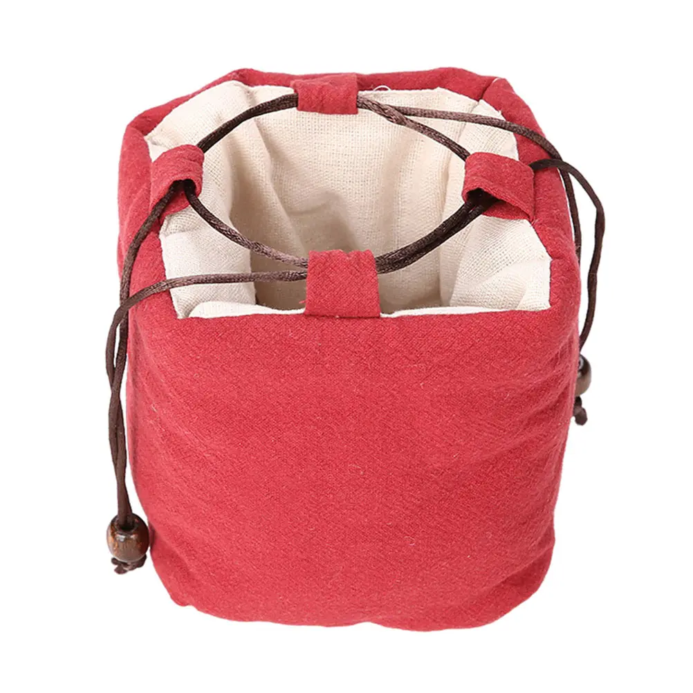 

Teaware Storage Bag Portable Travel Pouch Cotton Linen Teapot Cup Container Compact Lightweight Practical Kitchen Accessories