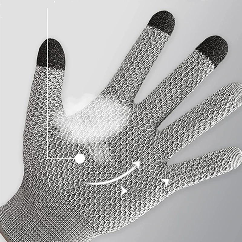 1 Pair Cut Resistant Touchscreen Gloves Pineapple Pattern Glass Food Kitchen Butcher Fish Cleaning Safety Tool
