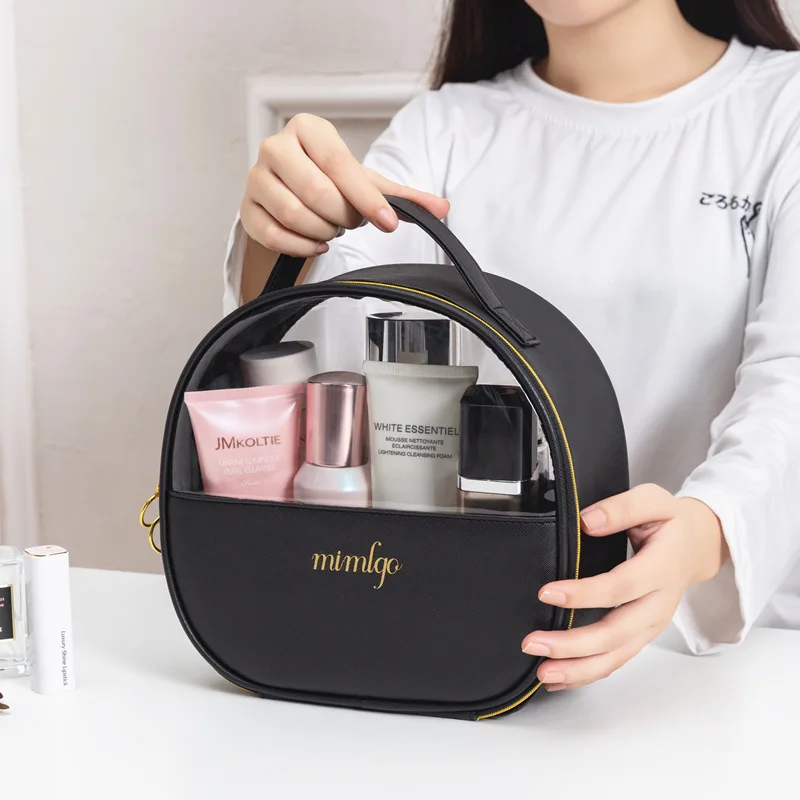 Fashionable and Transparent Korean Cosmetic Bag with Large Capacity