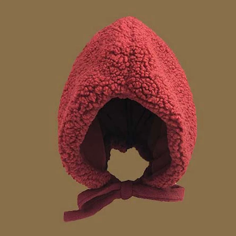 Personality Fluffy New Year Red Hat Solid Color Anti-cold Lambswool Cap Windproof Warmer Ear Protection Hat Winter