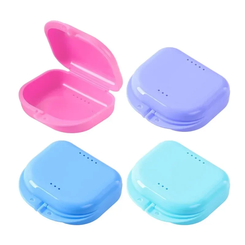 Dental Retainer Container Box Case Denture Aligner Mouthpiece Box Teeth Orthodontic Invisible Braces Storage Box