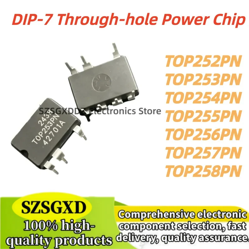 5pcs/lot  100% New Quality TOP252PN TOP253PN TOP254PN DIP7 TOP255PN TOP256PN TOP257PN TOP258PN DIP-7