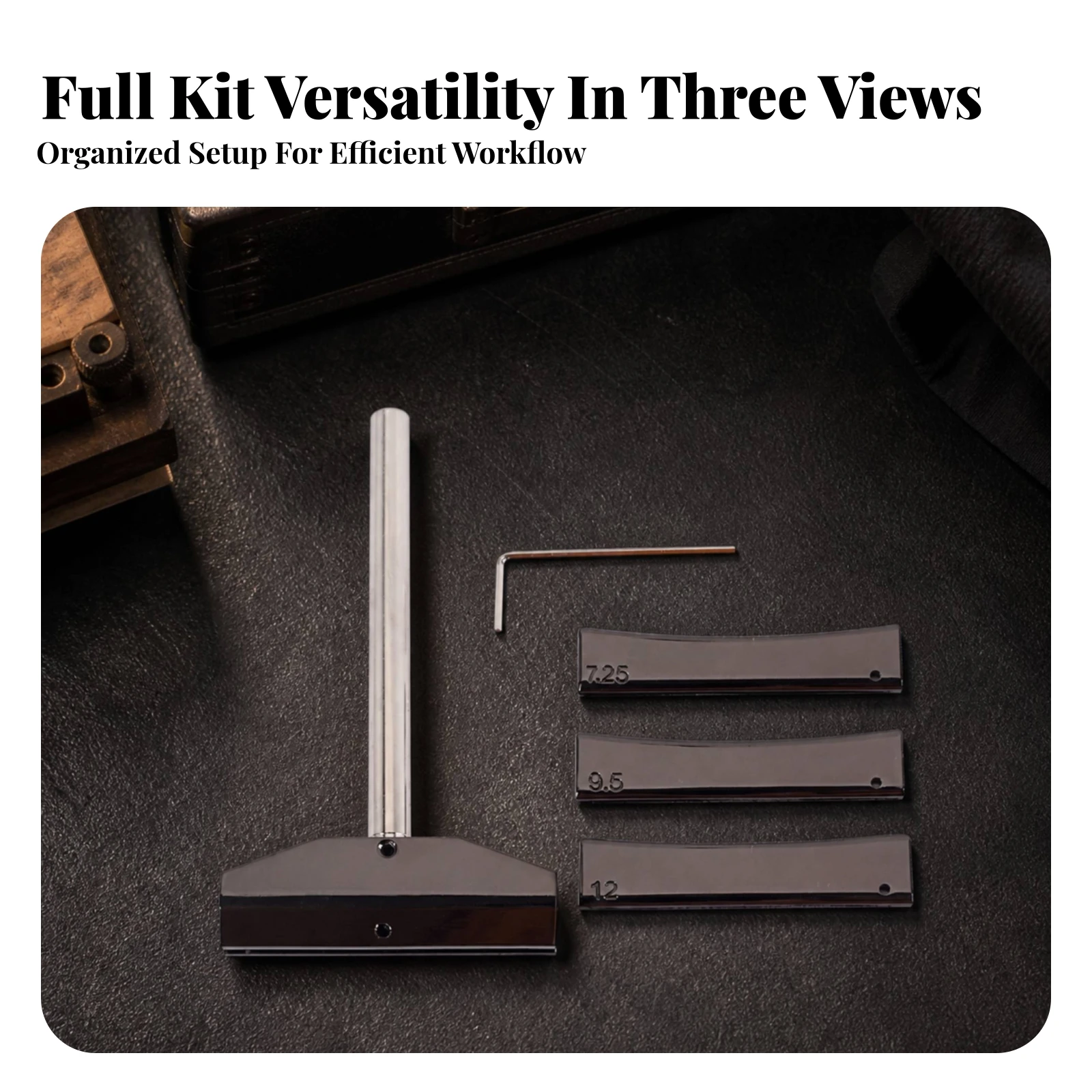 4 Pieces Fret Press Caul with Inserts All-Metal Guitar Fret Press Caul Brass Portable for Luthiers, Instrument Repair, Workshop