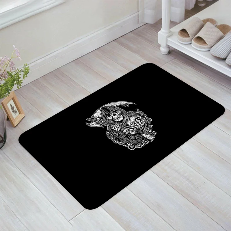 

Sons of Anarchy Tv Series Floor Mat Rugs Room Mats Doormat Entrance Door Kitchen Carpet Balcony Carpets Home Foot Rug Bathroom