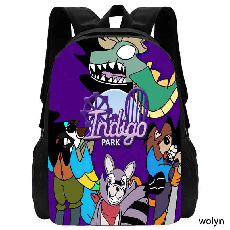 Indigo Printed Park Children Backpack for School ,School Bags for Boys Girls, Light Weight Student Satchel Kids Bag for School