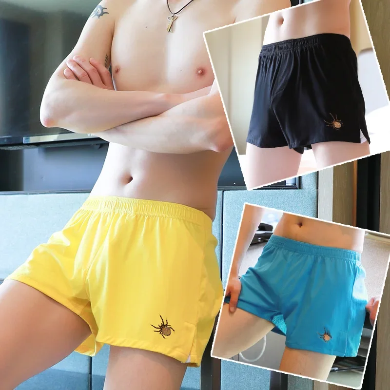 

Men's Underpants Youth Loose Cotton Men Boxer Shorts Sexy Summer Personality Trend Square Boxers Underpants Aro Pants