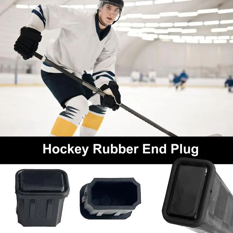 Ice Hockey Stick End Plug 10pcs Set Rubber Ice Hockey Hockey Stick Cap Hockey Stick Accessories Easy To Install