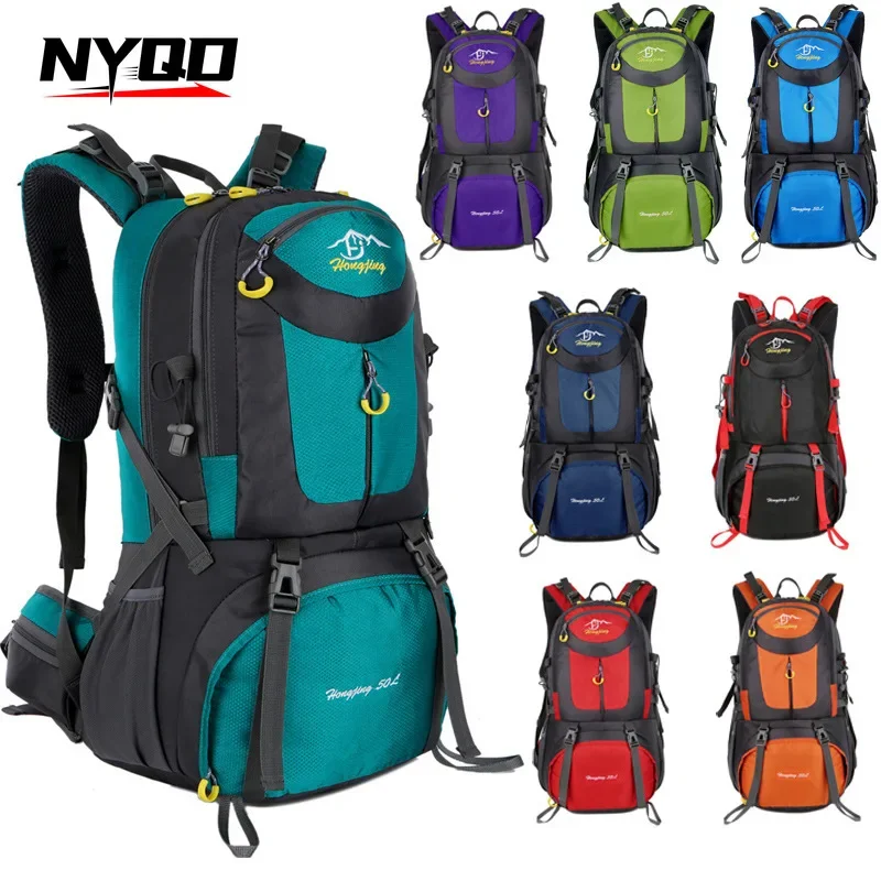 50/60L Large Capacity Outdoor Hiking Hiking Backpack Men Fashion Outdoor Mountain Backbag  Male Sport Travel Lightweight Package