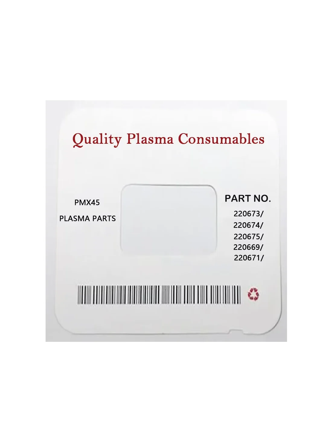 220669 220671 220670 220713 220673 228320 220675 220674 220672 Plasma Torch Consumables Kits selection of MX45