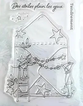 French Christmas Clear Stamp  For DIY Scrapbooking Seal Card Making A5105