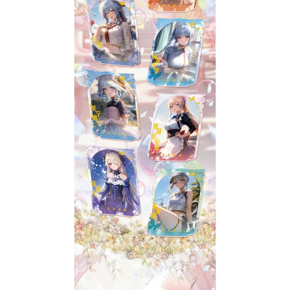 Anime Goddess Story Cards Collection For Children Game Genshin Impact Beautiful Girl Character Periphery Cards Festival Gifts