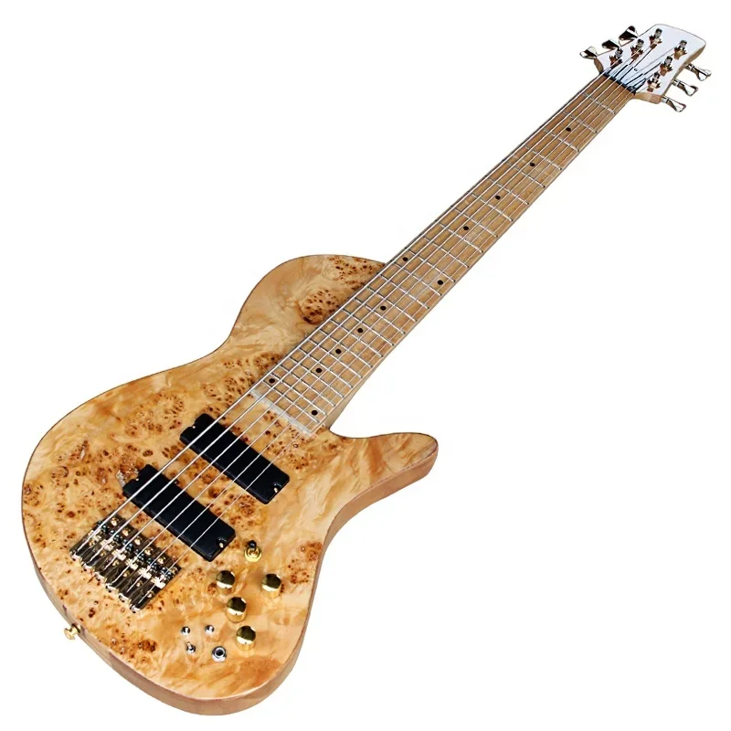 

Flyoung Musical Instruments 6 Strings Electric Bass Guitar Neck Through Body Bass