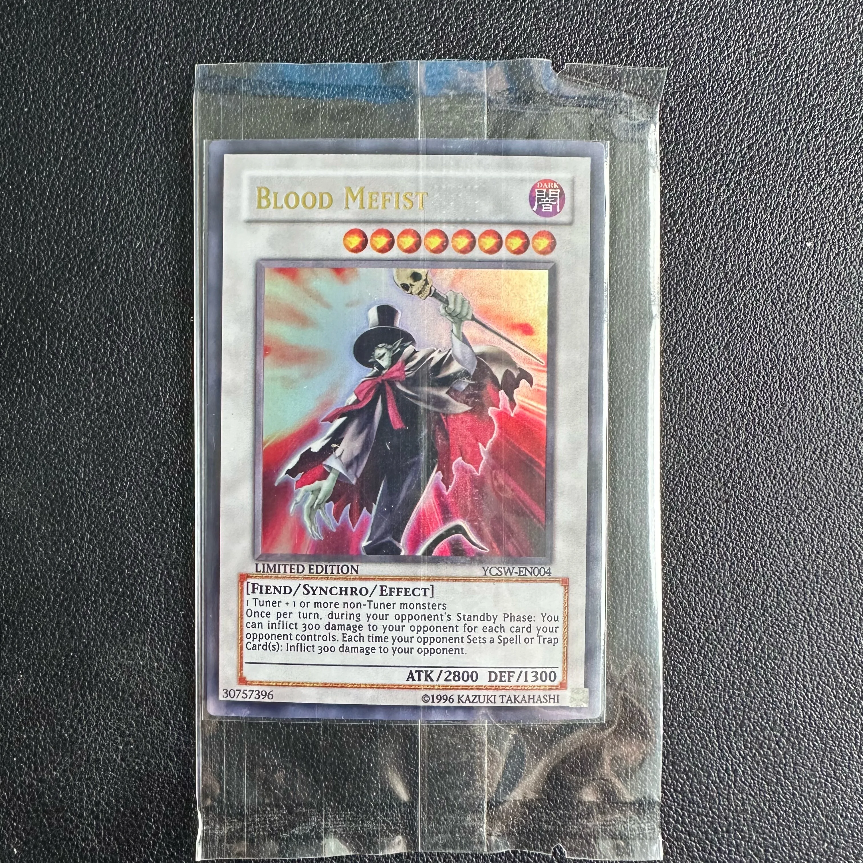 Yu-Gi-Oh PSER OCG/TCG/YCSW-EN004/BLooD MEFIST Regalo per bambini Collezione inglese/giù Personalizza Carta NotOriginale