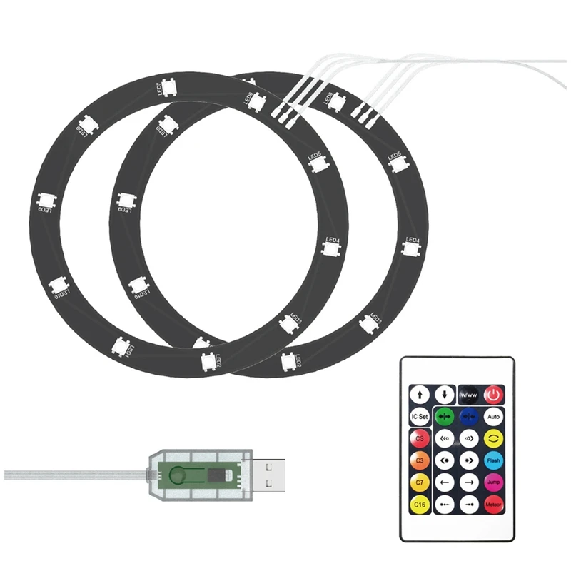 RGB LED Light Strip For PS5 Slim Host Dazzle Color Decor Light Circle Universal Ambient Light Rgb Phantom Running Light