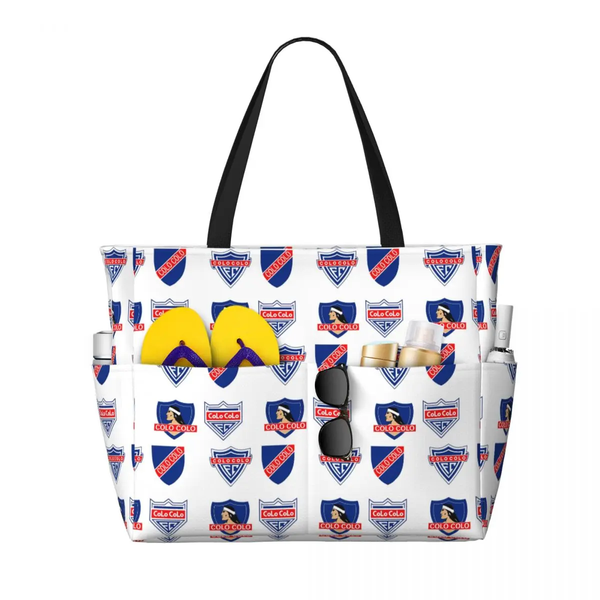 

Colo Colo Insignias Beach Tote Bag Sport Gym Yoga Duffle Large Tote Bag Women Travel Bag Fitness bag