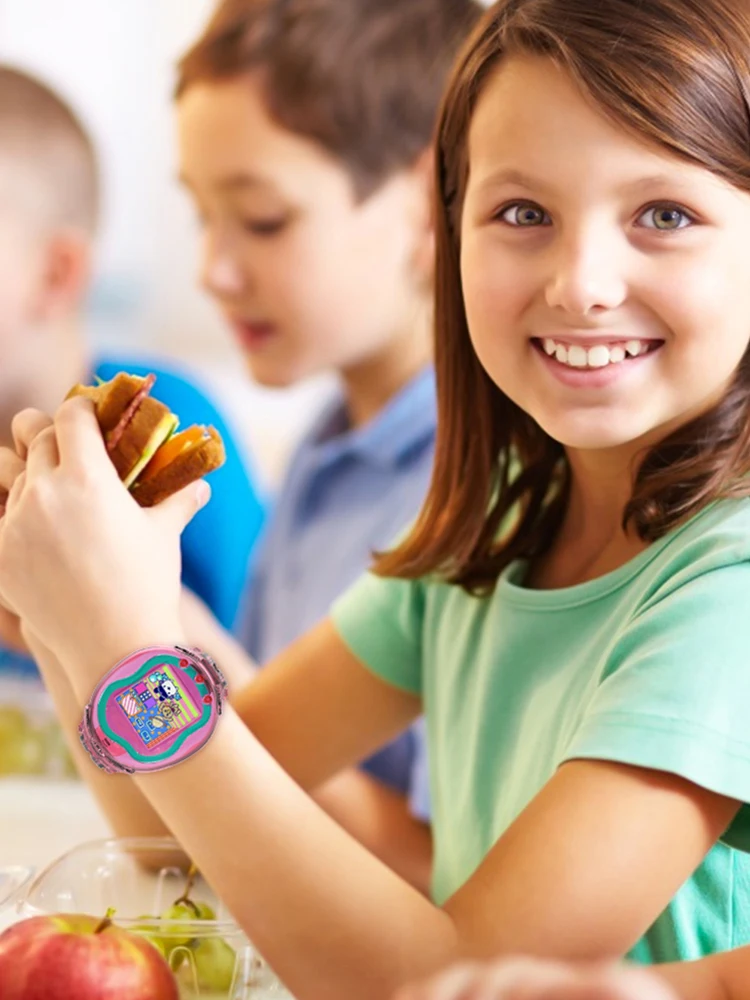 TPU Wristband Adjustable Protective Case for Tamagotchi Uni Shockproof Anti-Drop Wrist Strap Washable for Kids 6.3-8.85in