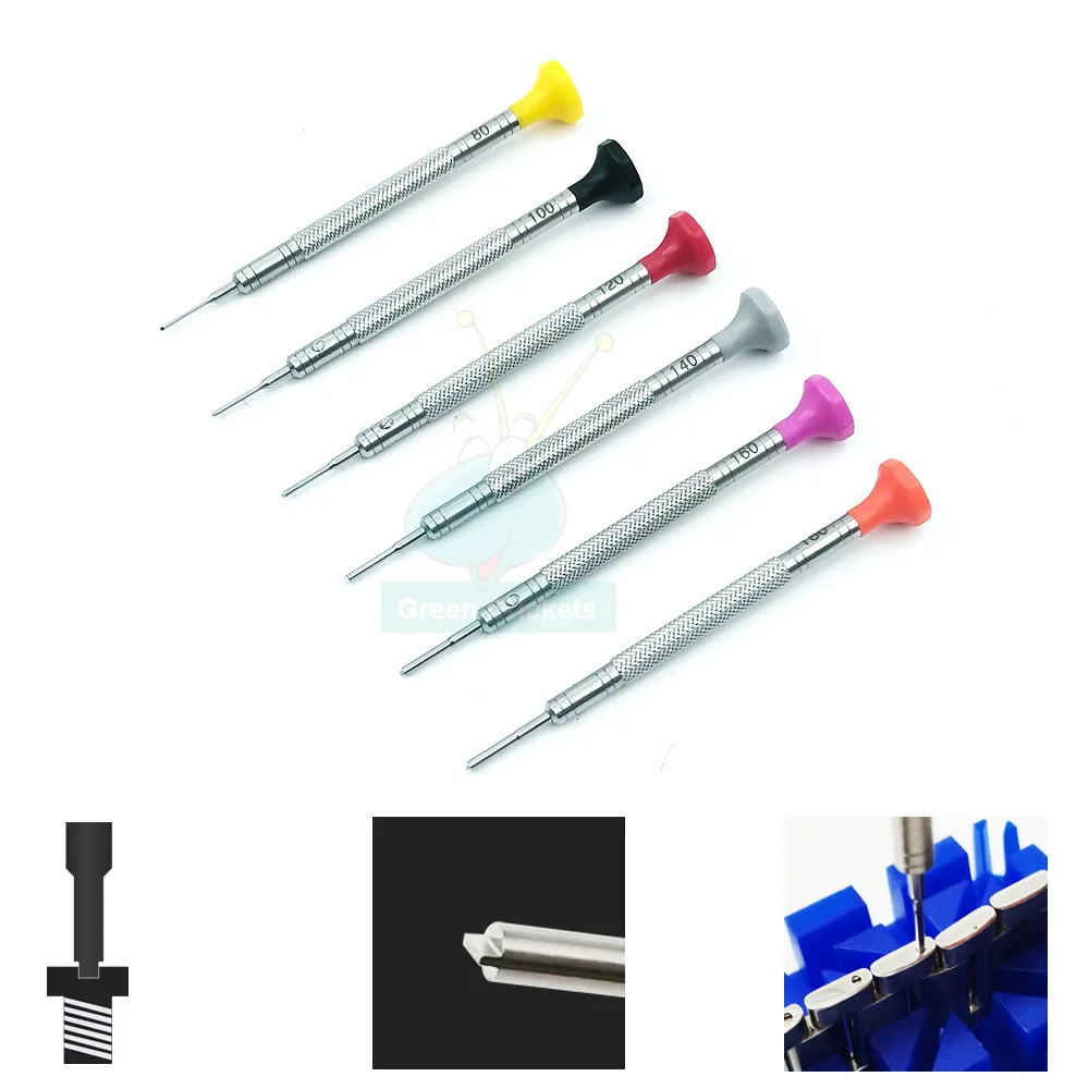 T Shaped Blade Handle Watch Screwdriver Tool For RLX Stainless Steel Strap Adjusting 0.8/1.0/1.2/1.4/1.6/1.8