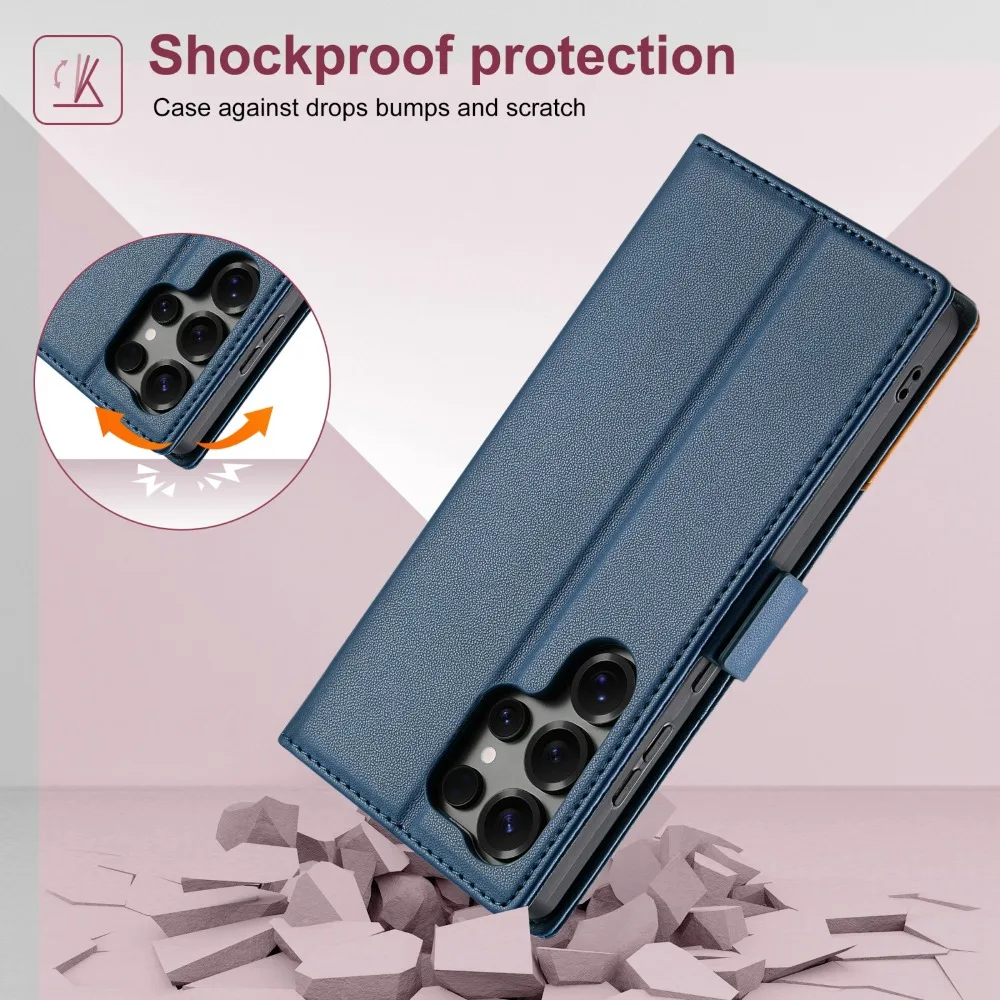 حافظة جلدية فاخرة لهاتف سامسونج جالاكسي S26 الترا 5G 2026 حافظة قابلة للطي تتفاعل 360 حماية المحفظة فوندا سامسونج S26 برو S 26 بلس #4