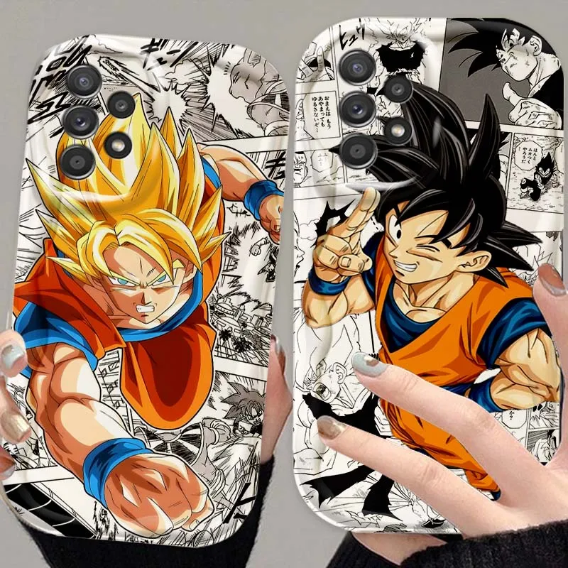 

Son Goku Art Dragon Ball For Samsung A73 A72 A71 A56 A55 A54 A53 A52 A51 A32 A36 A26 A25 A13 A14 5G Wave Oil Phone Case