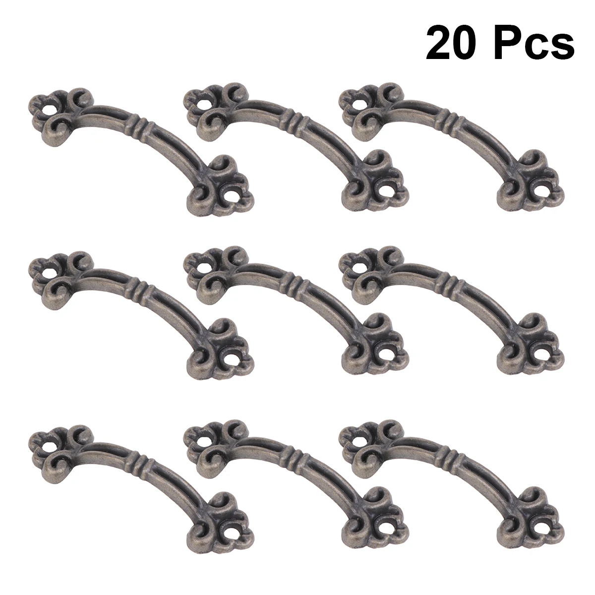 

20 Pcs Green Bronze Drawer Handles Cupboard Door Knobs Metal Pull Handle Durable Aluminum Alloy Suitable For Dresser Cabinet
