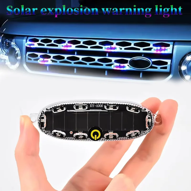 Solar Warning Light Car Rear Collision Prevention Free Breathing Light Motorcycl Electric Vehicle Bicycle LED Tail Flashing Ligh