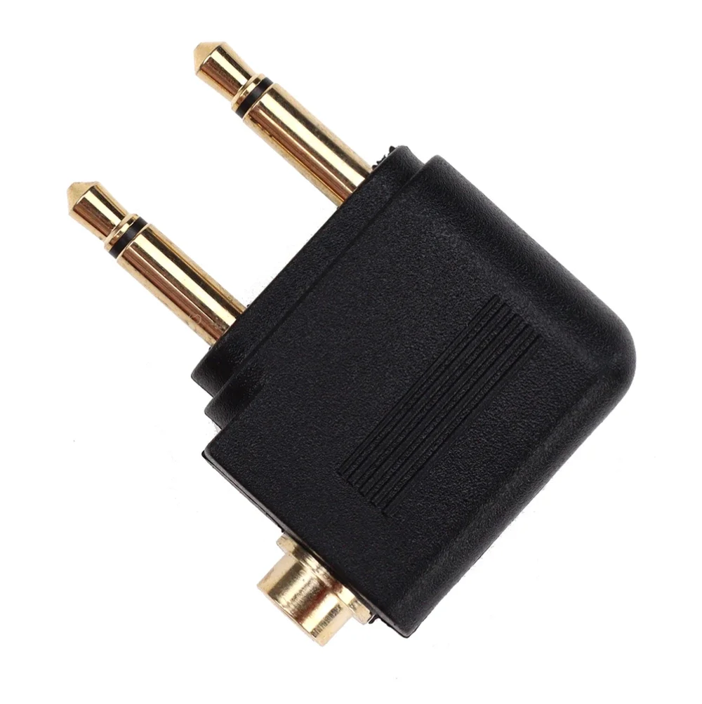 

100pcs 3.5 mm Airplane Airline Audio Adapter for Earphones Plane Seat Headphones Socket 3.5mm Jack Plug Converter