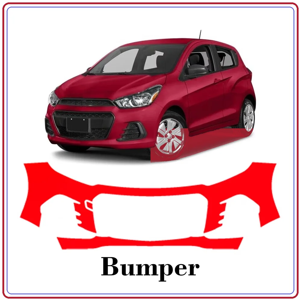For Chevrolet Spark 2016-2018 Precut TPU Paint Protection Film PPF Front Bumper Kit Clear Bra Stone Guard EU UK