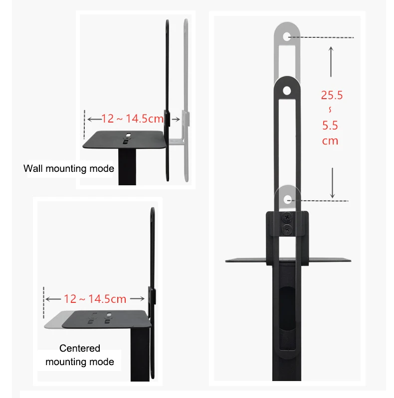 Floor-to-ceiling wall placement audio equipment bracket home theater support satellite speaker frame