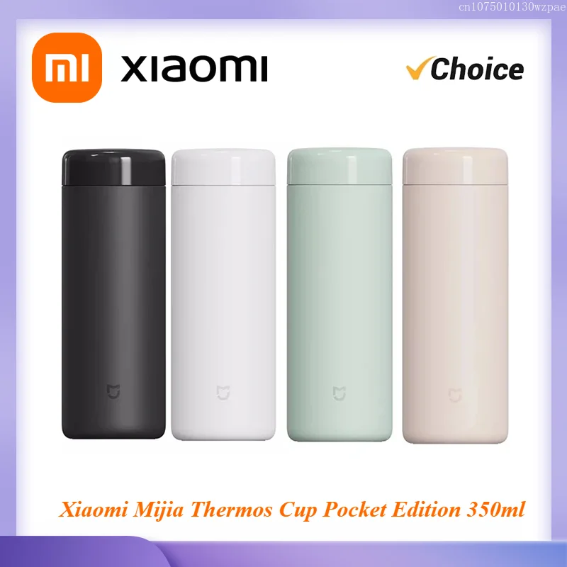 كوب ترمس Xiaomi Mijia إصدار الجيب 350 مل مياه الفولاذ المقاوم للصدأ كوب معزول محمول خفيف الوزن زجاجة ترمس للتخييم