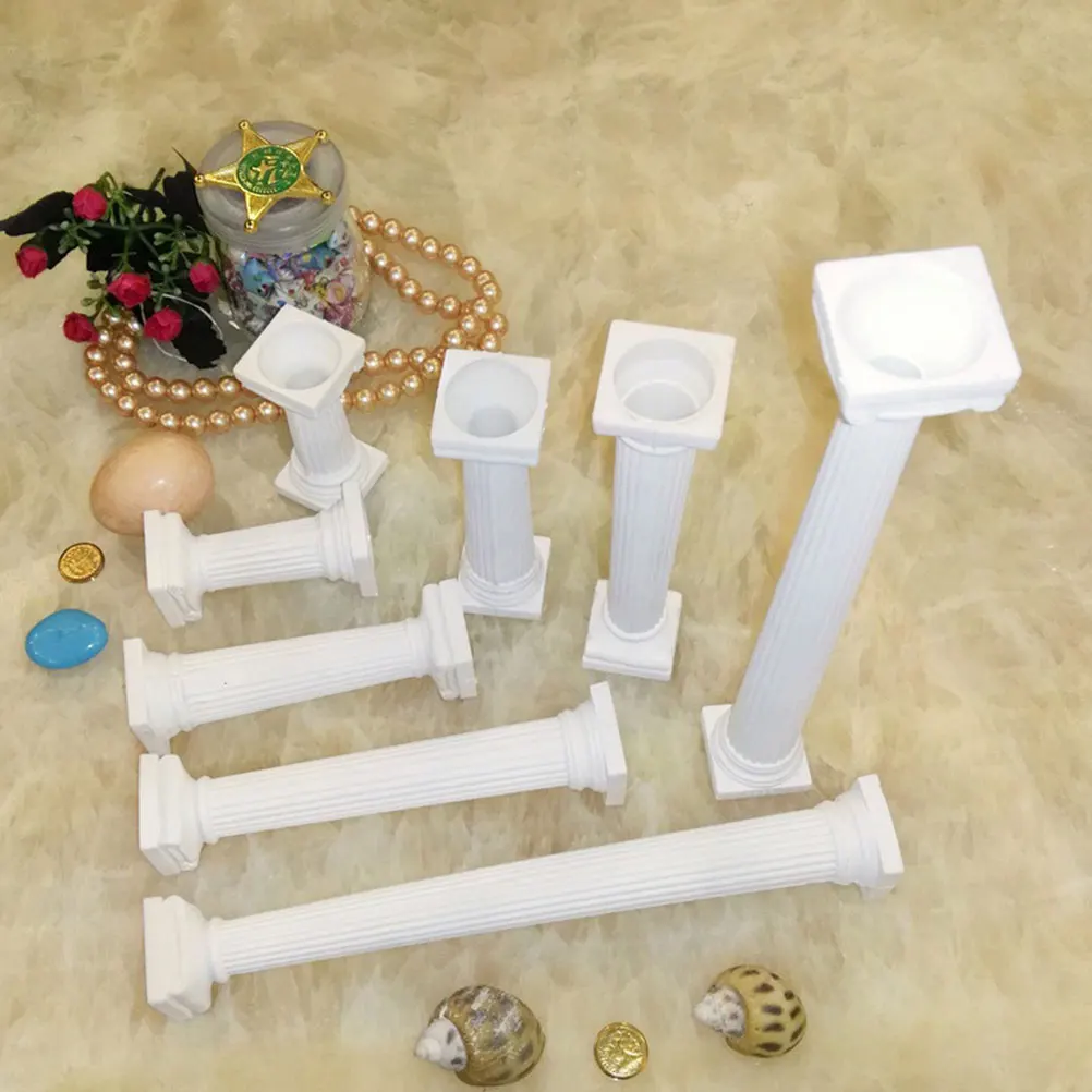 

8 Pcs Support Rods Plastic Wedding St Dessert Display Plates Cake Tier Separator Sturdy Lightweight Reusable Cake Rack