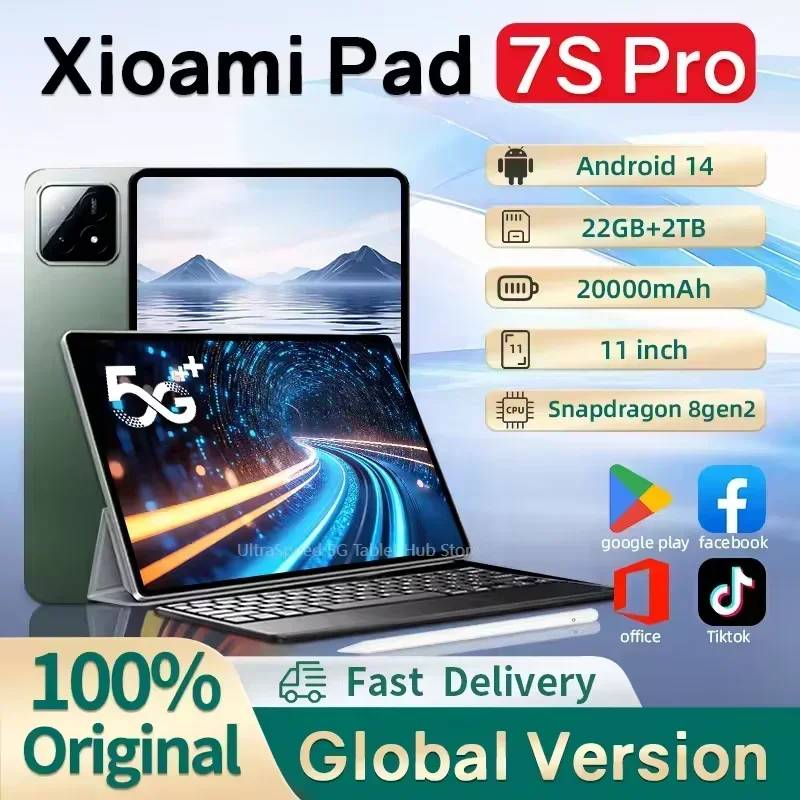 

2025 NEW Original MI Pad 7 Pro Tablet 11inch Snapdrago 8gen2 HD 4K Android 14 22GB+2T 20000mAh 5G Dual SIM WiFi GPS Tablet PC