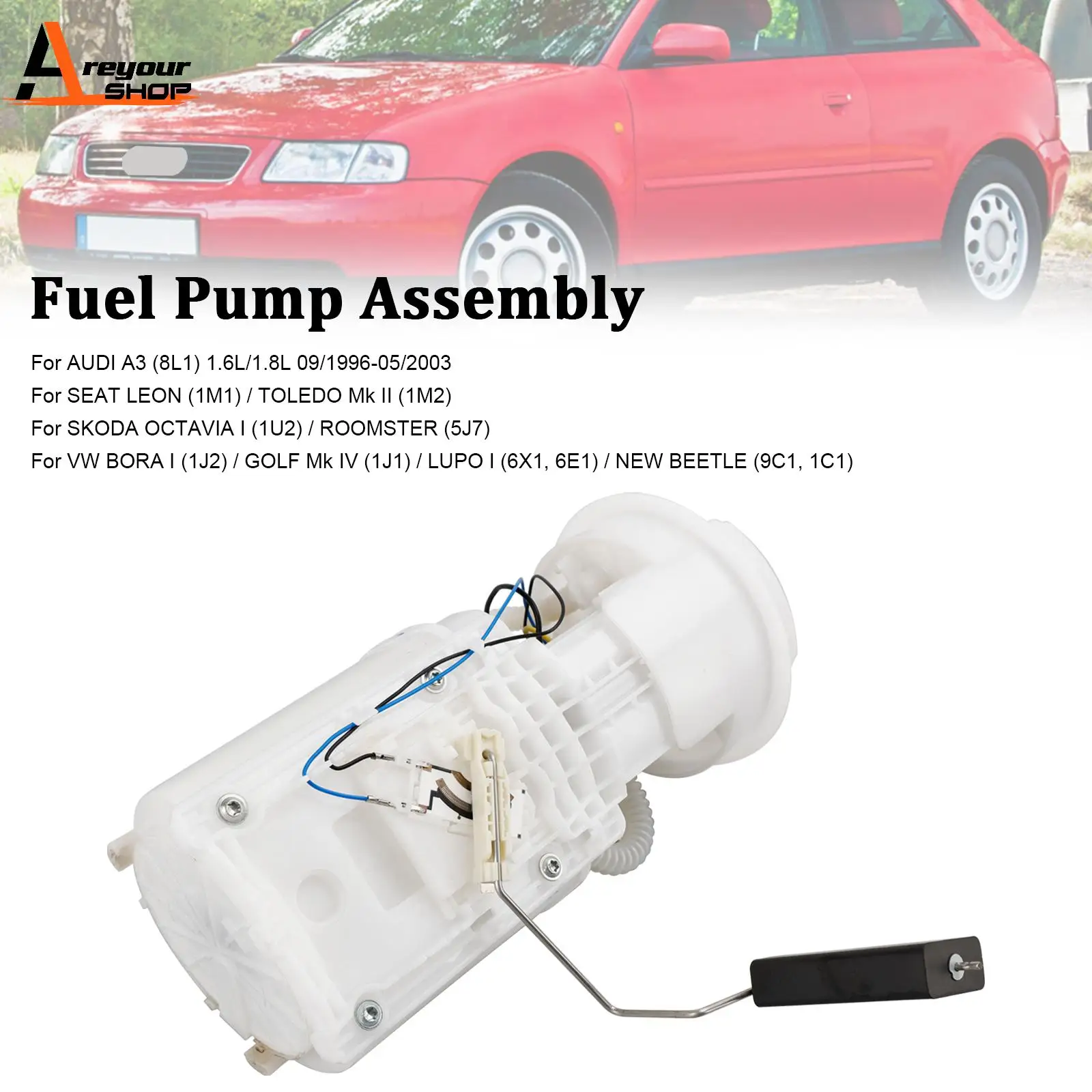 

Areyourshop Fuel Pump Module Assembly 1J0919051B Fit VW GOLF MK4 Fit Audi A3 Fit Seat Leon