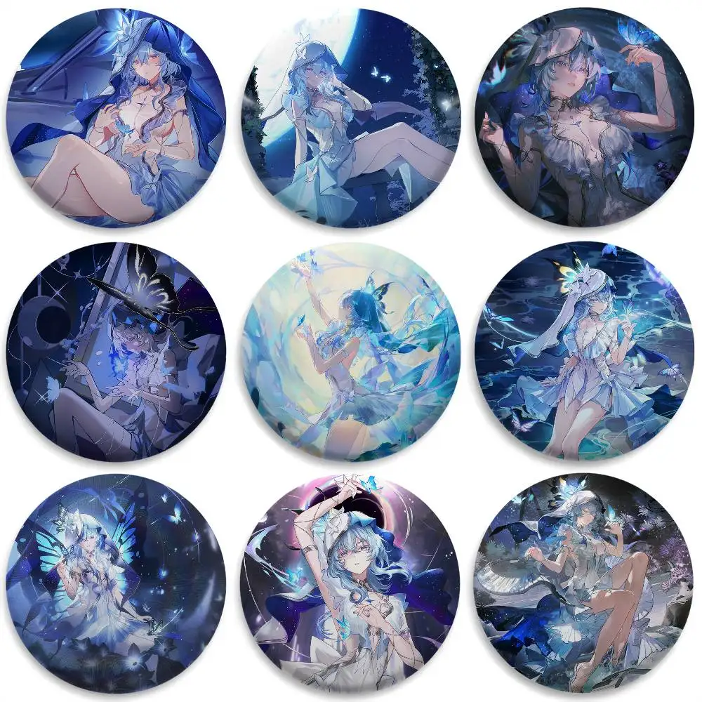 

Shorekeeper Wuthering Waves Badges Round Exquisite Badge Brooches Creative Pins For Clothes Hat Backpack Gift Accessories