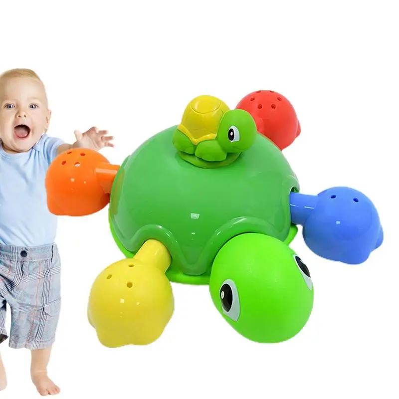 Cute Turtle Shape Bath Toy Wind-up Infant Swimming Turtle Bathroom Bathing Toy Montessori Preschool Sprinkler Toy For Kids