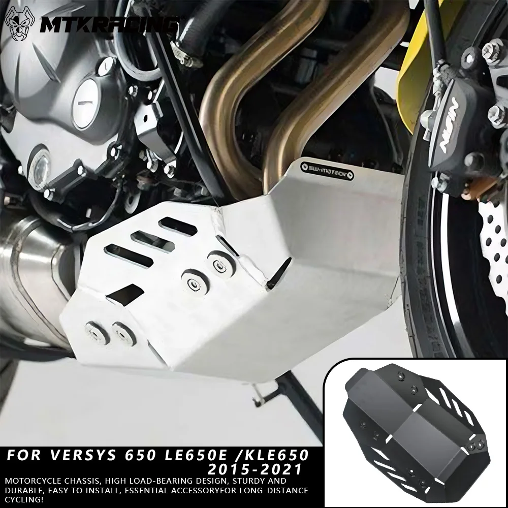 

MTKRACING For KAWASAKI VERSYS 650 LE650E / KLE650 2015-2021 Motorcycle Engine Chassis Guard Skid Plate Fit