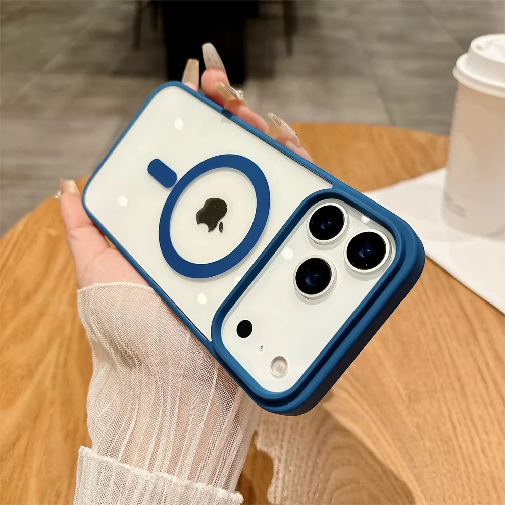 Klar Für Magsafe Telefon Fall Für iPhone 16 15 14 plus 13 12 11 pro max abdeckung Luxus Anti drop funda transparent fällen carcasa