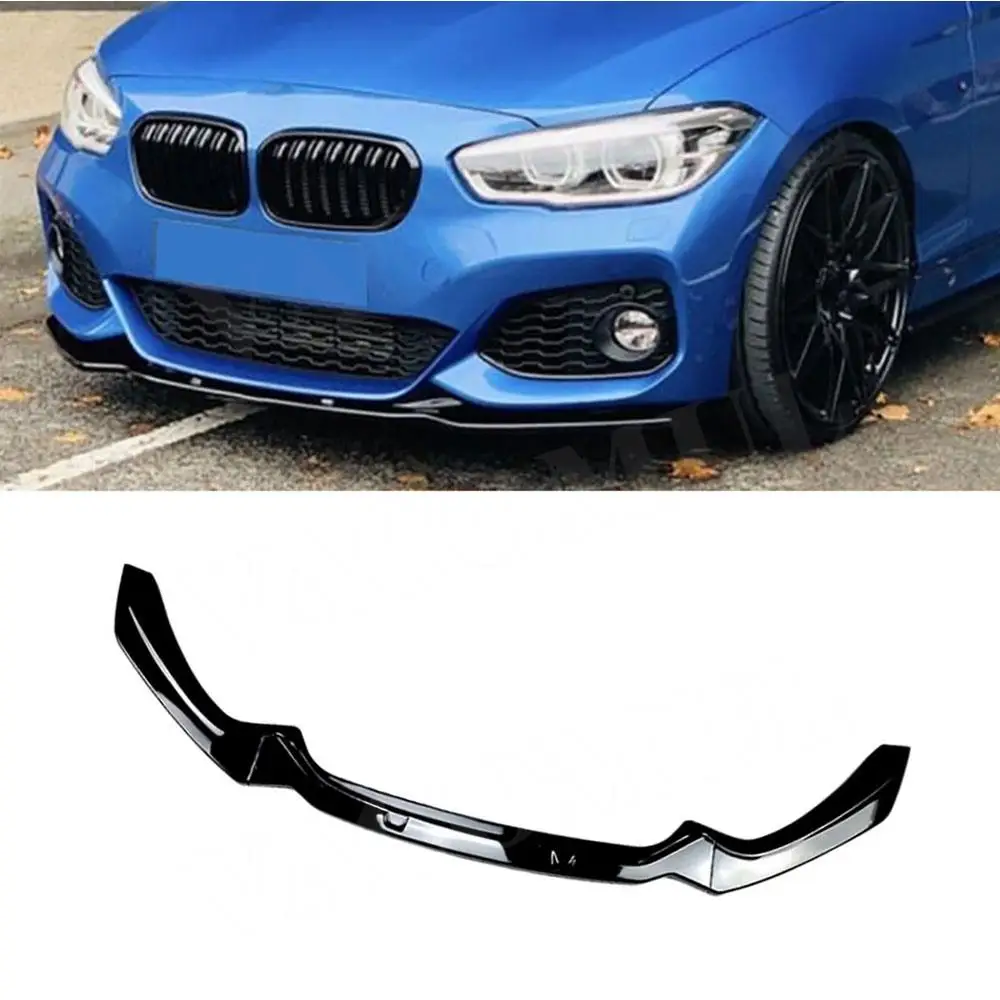 

VACOMUL Carbon Look Bumper Lip Spoiler for BMW 1 Series F20 F21 M135 M140i M Sport 2015~2019 Gloss Black Front Bumper Lip 3PCS