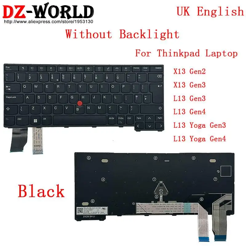 米国英国英語 JP 日本語キーボード Lenovo Thinkpad X13 Gen2 Gen3 L13