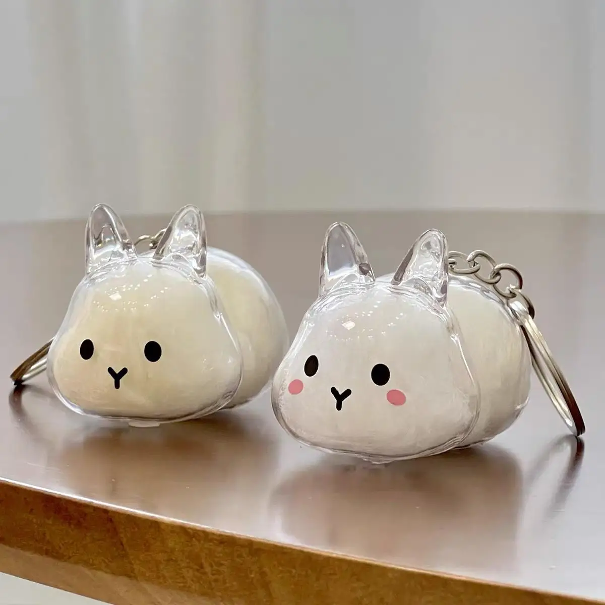 

Брелок для волос Gacha Bunny, капсула для хранения, рюкзак, сувениры, капсула для хранения из кроличьего меха, очаровательное украшение «сделай сам», памятные подарки 2025