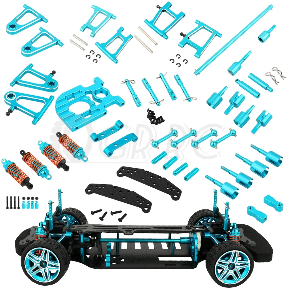 Tamiya TT01 juego completo de piezas de actualización de Metal, eje de transmisión CVD, brazo de suspensión, taza Diff, montaje de dirección para