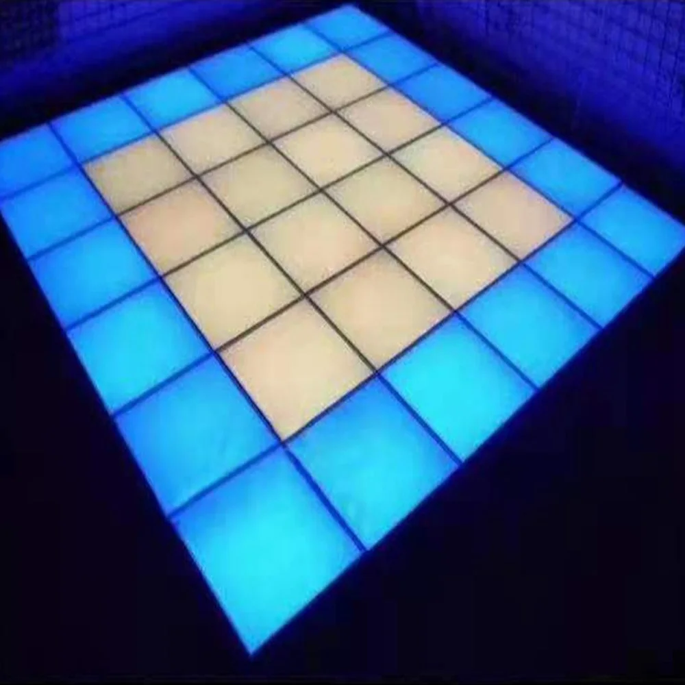 led square floor tile light gravity human body sensor footstep colorful luminous outdoor tempered glass buried lights