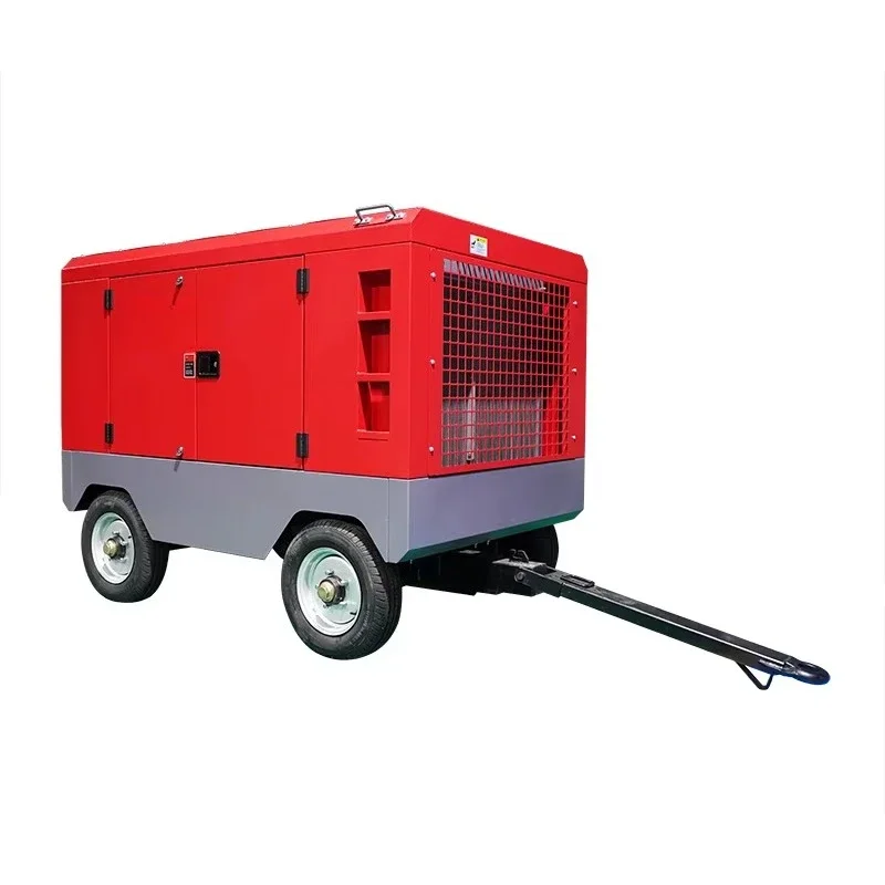 Customized Diesel Portable Air Compressor For Sandblasting & Painting, High Pressure Diesel Air Compressor