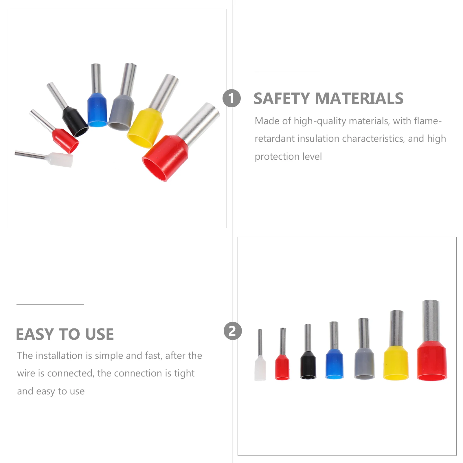 

1200pcs Wire Terminals Kit Pre Insulated Ferrules Cable Ends Electric Connectors Crimp Tubes Suitable Car Household